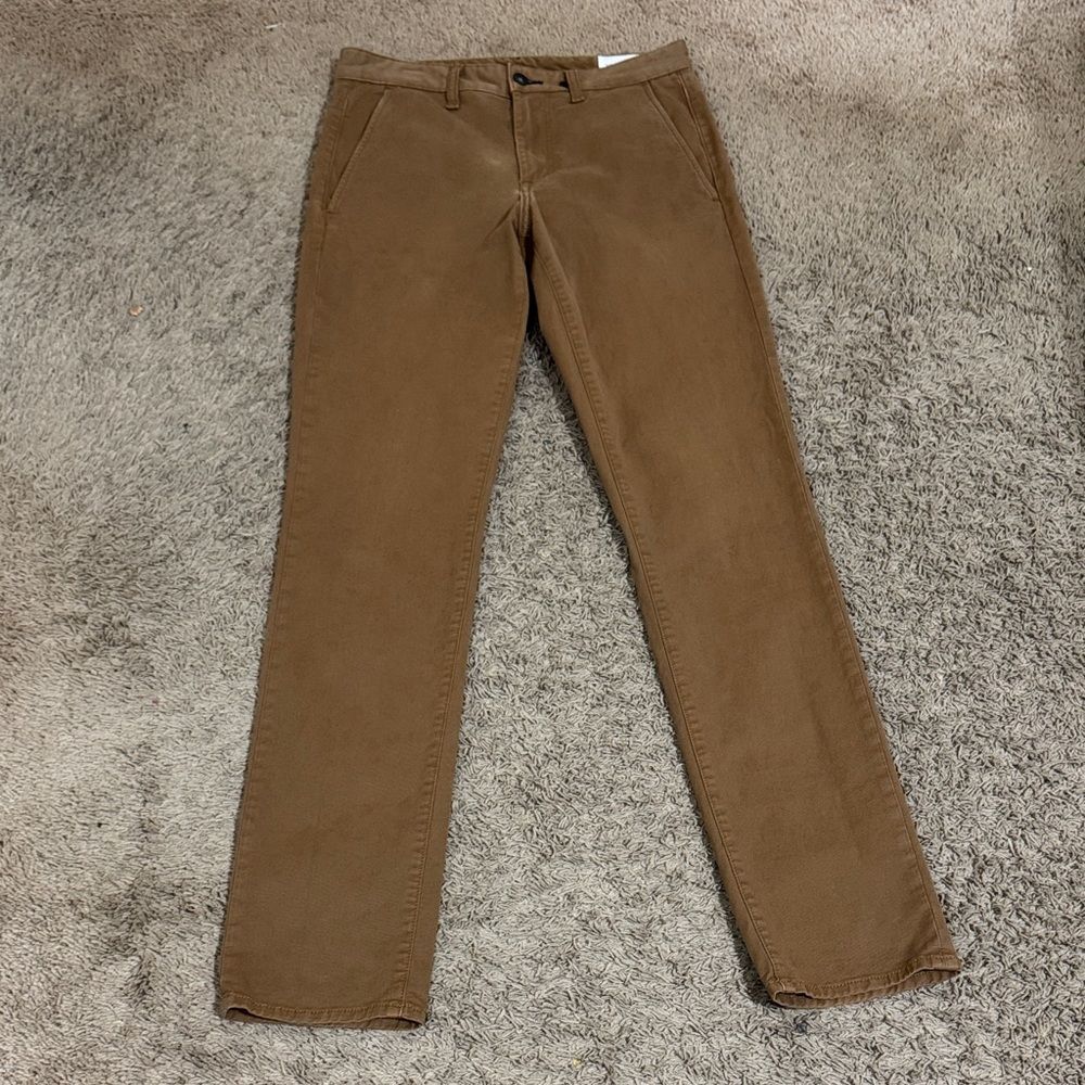 Rag and Bone Men's Fit 2 Slim Fit Stretch Chino Pants Dark Khaki size 28 Casual